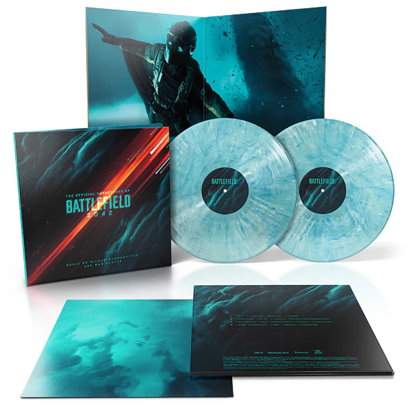 Battlefield 2042 'Rising Tides' (Blue W/ White Burst) Vinyl - Hildur Guðnadóttir & Sam Slater - Image 2