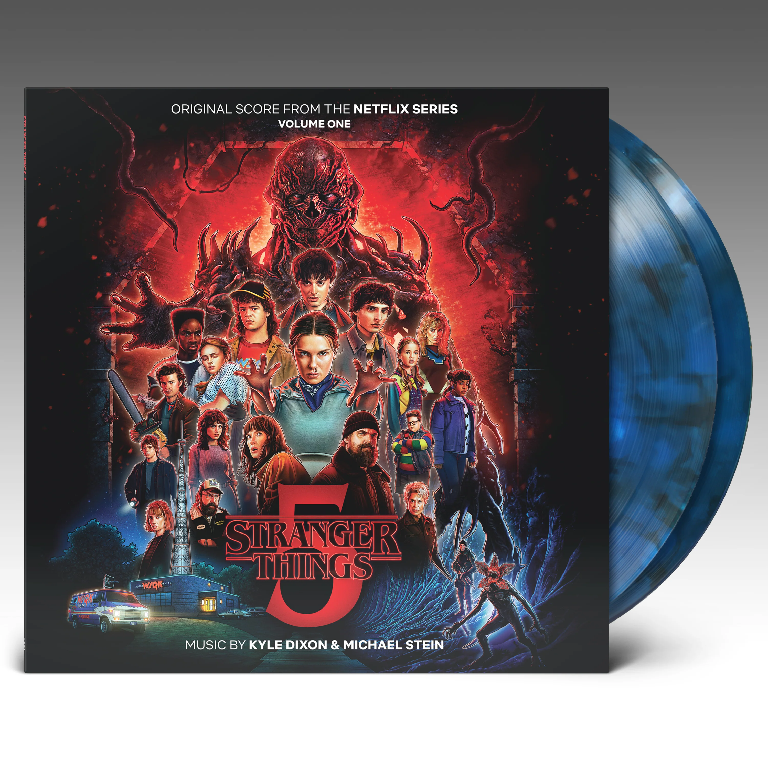 Stranger Things 5 (Original Score From The Netflix Series) Volume 1 - 2 x “Upside Down” Blue Smoke Colored Vinyl